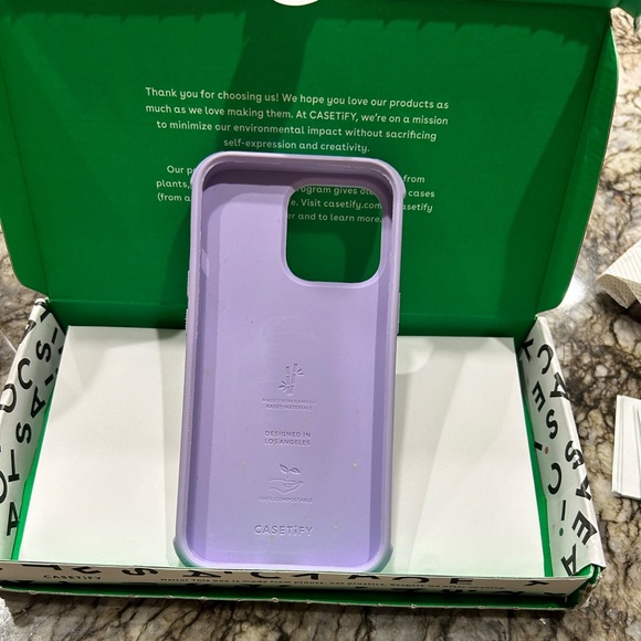 Gently loved used Casetify Purple bumper IPhone 13 Pro case - Picture 4 of 16